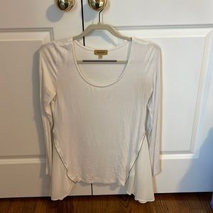 White Long Sleeve with Zippers on the Side